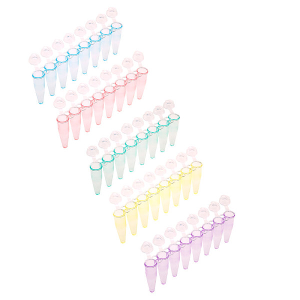 Artikelbild 1 des Artikels PCR SingleCap 8er-SoftStrips 0.2 ml, farblich