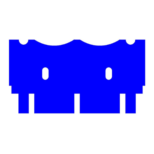 Artikelbild 1 des Artikels EasyPhor Mini Kamm, 2+2 Zähne, 2 mm Stärke