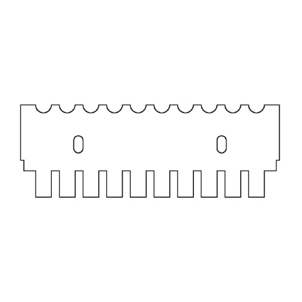 Artikelbild 1 des Artikels EasyPhor Midi Kamm, 10 Zähne, MC, 1 mm Stärke
