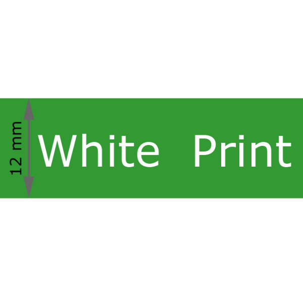 Artikelbild 1 des Artikels Cassette of 12 mm Tape, Green with White Print