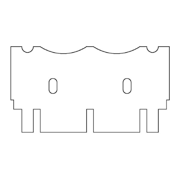 Artikelbild 1 des Artikels EasyPhor Mini Kamm, 2+2 Zähne, 1 mm Stärke