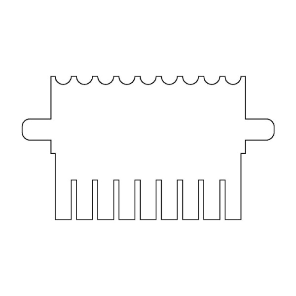 Artikelbild 1 des Artikels EasyPhor PAGE Mini Kamm, 9 Zähne, 1 mm Stärke